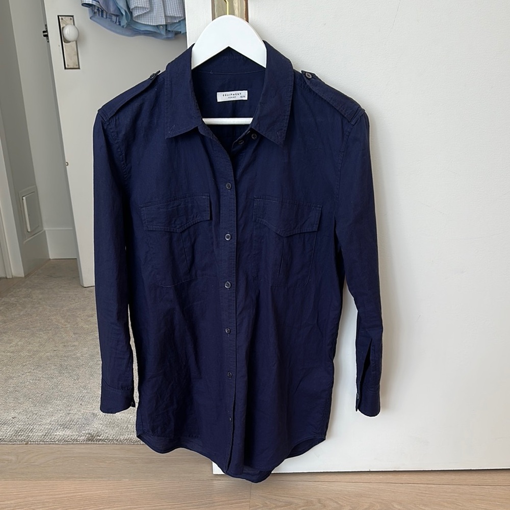 Navy Equipment Button-Up Shirt